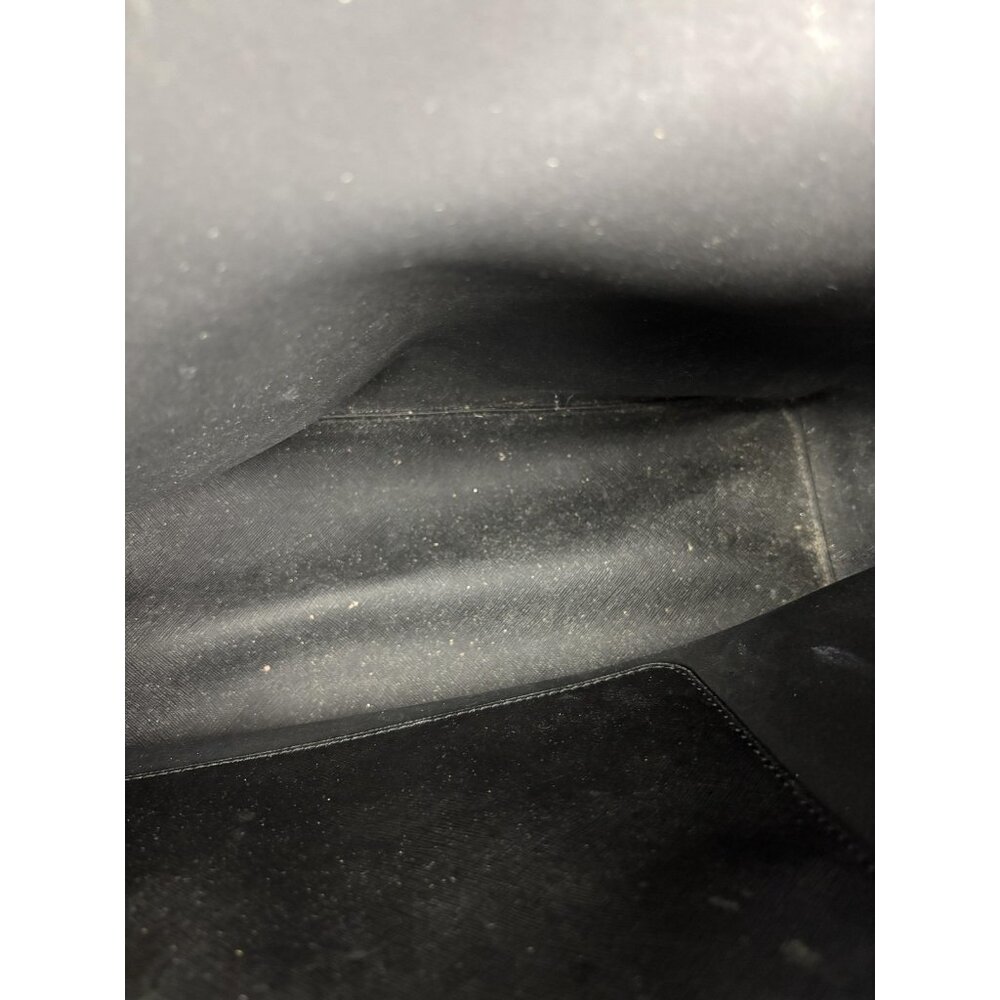 Michael Kors Tote Bag Womens Large Black Leather MK Logo Charm Shoulder Purse - Picture 11 of 11